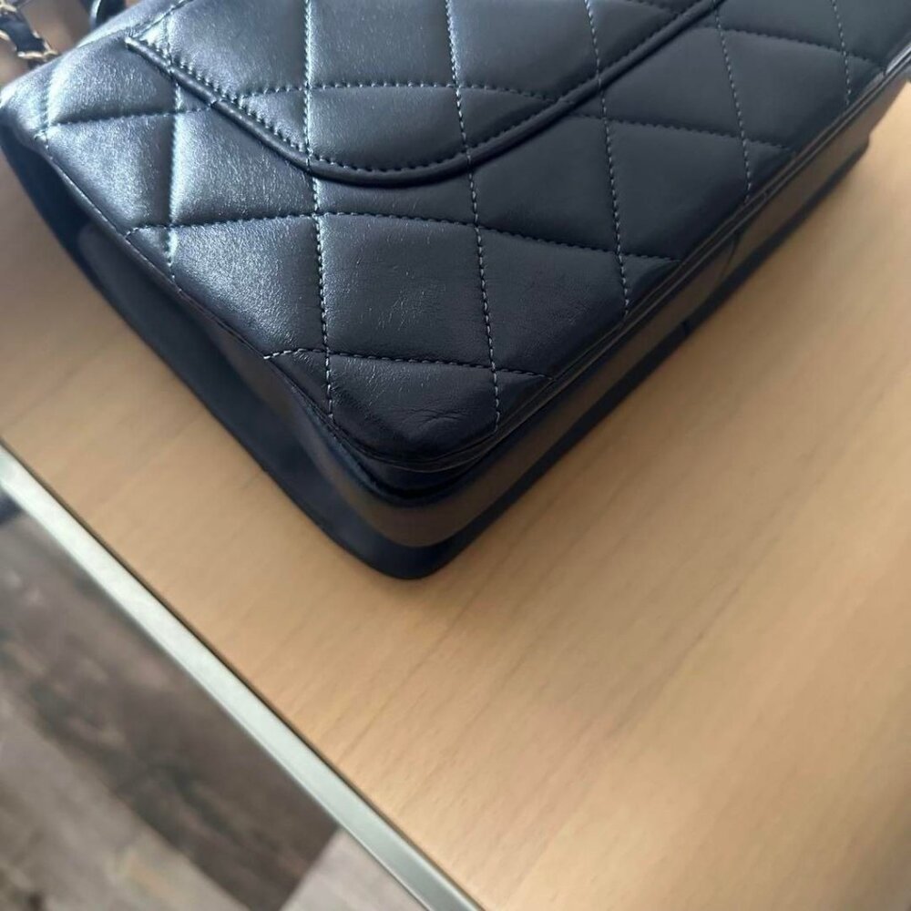 Authentic CHANEL Trendy Lambskin Quilted Small CC Dual Handle Flap Bag - Picture 12 of 12
